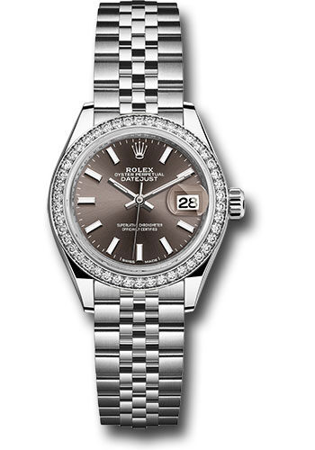 Rolex Lady Datejust Automatic Grey Dial Ladies Jubilee Watch #279384GYSJ - Watches of America