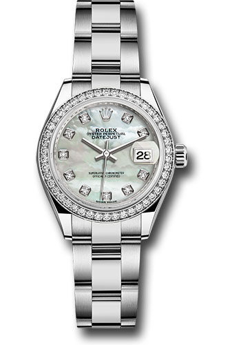 Rolex Lady Datejust Automatic Mother of Pearl Diamond Dial Ladies Oyster Watch #279384MDO - Watches of America