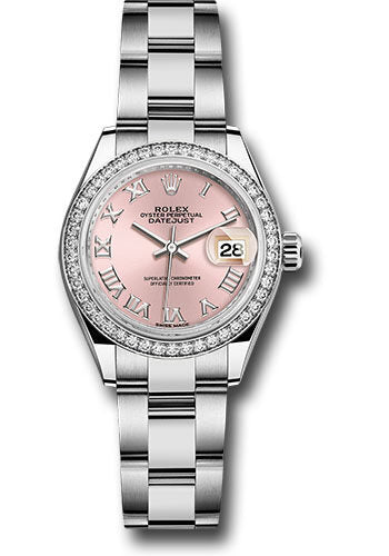 Rolex Lady Datejust Automatic Pink Dial Ladies Oyster Watch #279384PRO - Watches of America