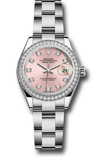 Rolex Lady Datejust Automatic Pink Diamond Dial Ladies Oyster Watch #279384PDO - Watches of America