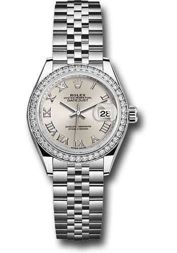 Rolex Lady Datejust Automatic Silver Dial Ladies Jubilee Watch #279384SRJ - Watches of America