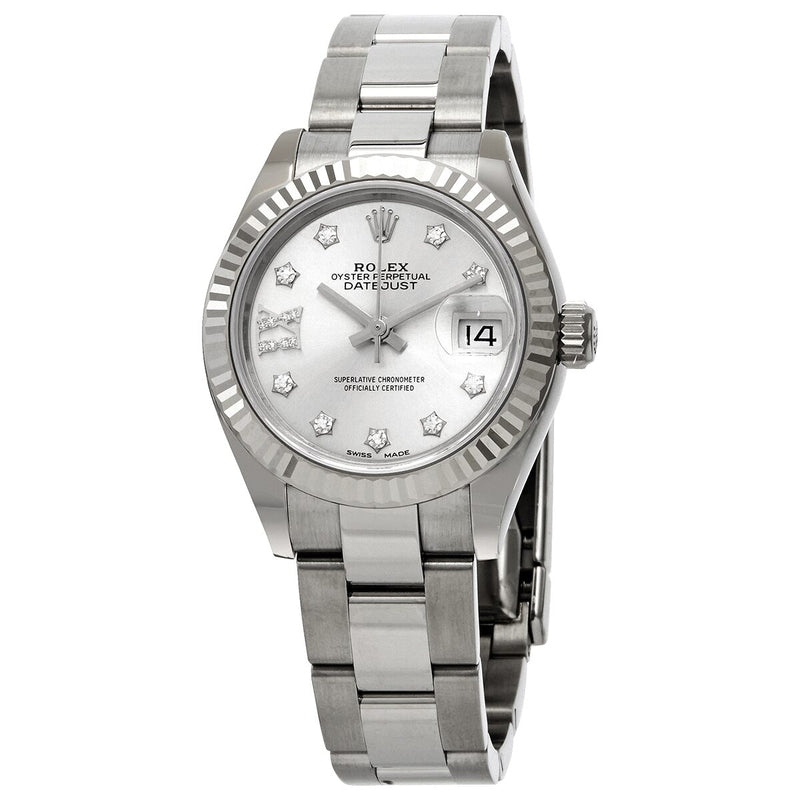 Rolex Lady Datejust Automatic Silver Roman Diamond Dial Ladies Oyster Watch #279174SRDO - Watches of America