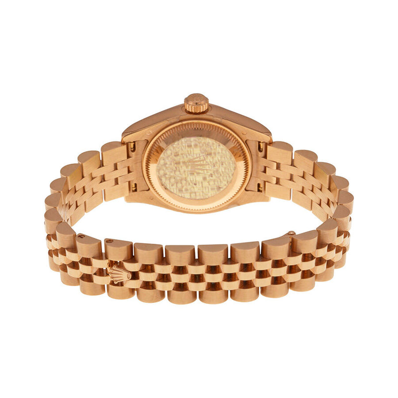 Rolex Lady-Datejust 26 White Dial 18K Rose Gold President Automatic Ladies Watch #179175WRP - Watches of America #3