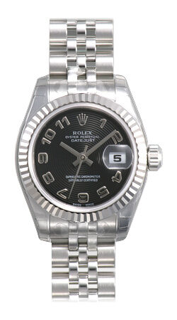 Rolex Lady Datejust 26 Black Dial Stainless Steel Jubilee Bracelet Automatic Watch 179174BKAJ#179174-BKAJ - Watches of America