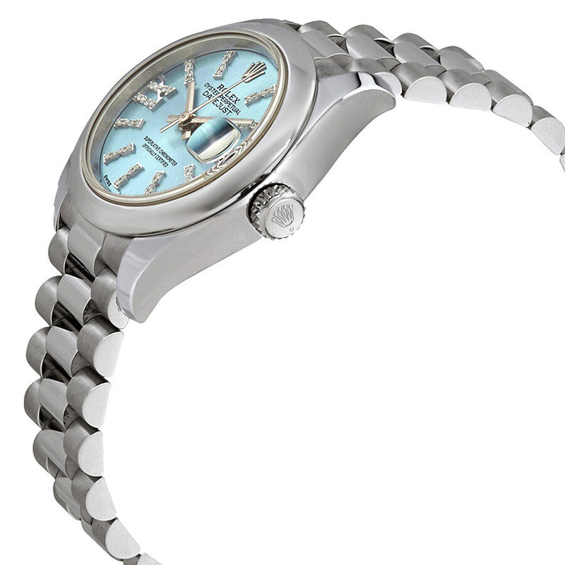 Rolex Lady-Datejust Ice Blue Diamond Dial Ladies Platinum President Watch #279166IBLRDP - Watches of America #2