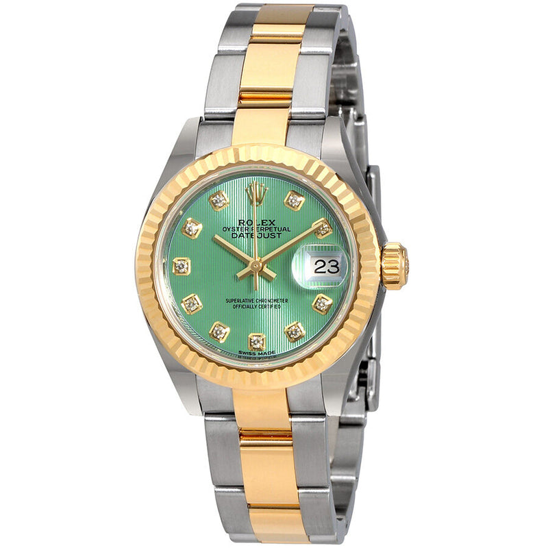Rolex Lady Datejust Mint Green Diamond Dial Reloj automático