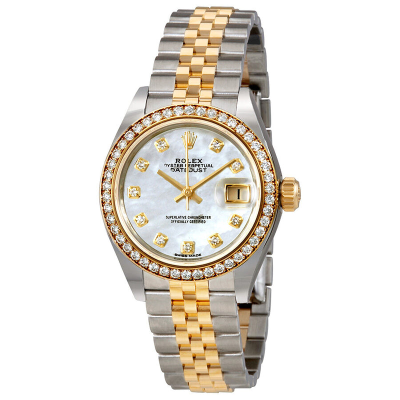 Rolex Lady Datejust Mother of Pearl Diamond Stainless Steel and 18K Yellow Gold Jubilee Watch #279383MDJ - Watches of America