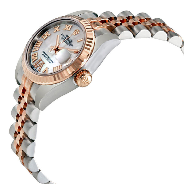 Rolex Lady Datejust Mother of Pearl Roman Numeral Diamond Dial Automatic Watch #179171MRDJ - Watches of America #2