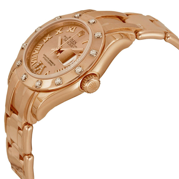 Rolex Lady-Datejust Pearlmaster Pink Dial 18K Everose Gold Automatic Ladies Watch #80315PKRDPM - Watches of America #2