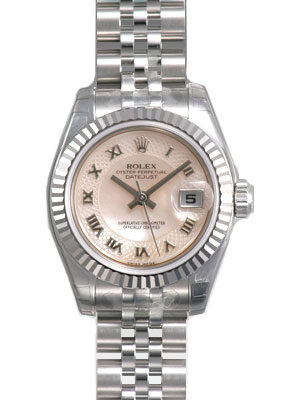 Rolex Lady Datejust 26 Pink Decorated Mother of Pearl Dial Stainless Steel Jubilee Bracelet Automatic Watch #179174PMRJ - Watches of America