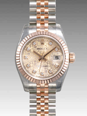 Rolex Lady Datejust 26 Pink Dial Stainless Steel and 18K Everose Gold Jubilee Bracelet Automatic Watch #179171PJDJ - Watches of America