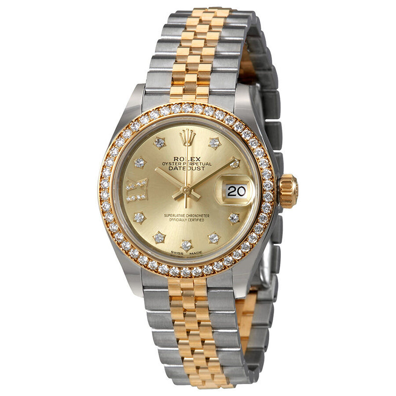 Rolex Lady Datejust Roman Diamond Dial Diamond Bezel Automatic Watch #279383CDRJ - Watches of America