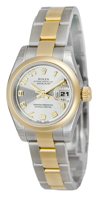 Rolex Lady Datejust 26 Silver Dial Stainless Steel and 18K Yellow Gold Oyster Bracelet Automatic Watch 179163SAO#179163-SAO - Watches of America