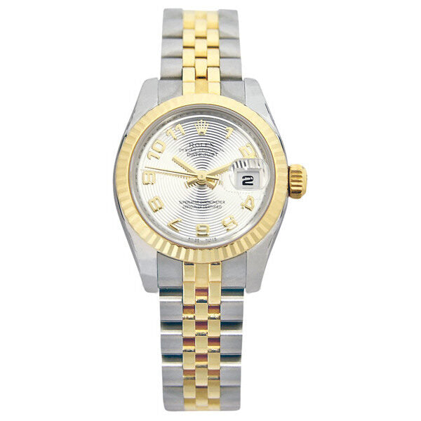 Rolex Lady Datejust 26 Silver Concentric Dial Stainless Steel and 18K Yellow Gold Jubilee Bracelet Automatic Watch #179173SCAJ - Watches of America