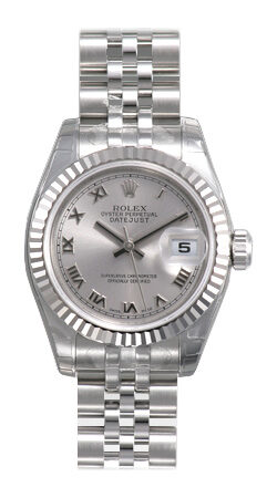Rolex Lady Datejust 26 Silver Dial Stainless Steel Jubilee Bracelet Automatic Watch 179174SRJ#179174-SRJ - Watches of America