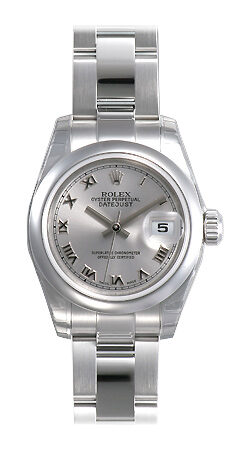 Rolex Lady Datejust 26 Silver Dial Stainless Steel Oyster Bracelet Automatic Watch 179160SRO#179160-SRO - Watches of America