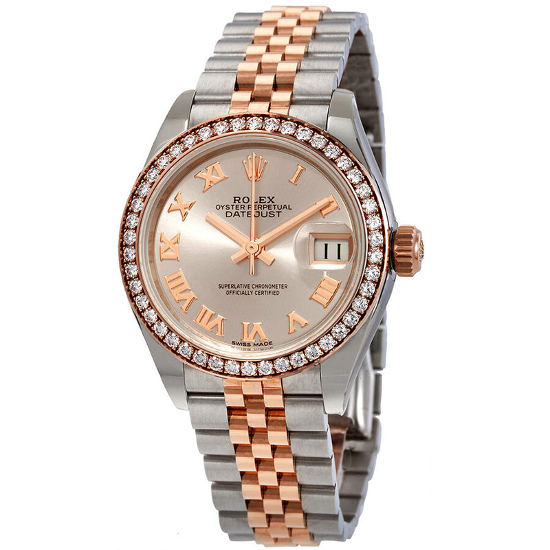 Rolex Lady Datejust Sundust Dial Automatic Ladies Steel and 18K Everose Gold Jubilee Watch #279381SNRJ - Watches of America