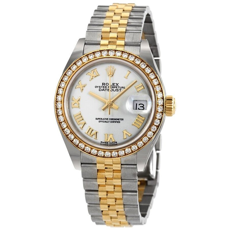 Rolex Lady-Datejust White Dial Automatic Ladies Steel and 18kt Yellow Gold Jubilee Diamonds Watch #279383WRJ - Watches of America