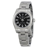 Rolex Lady Oyster Perpetual 26 Black Dial Stainless Steel Oyster Bracelet Automatic Watch #176234BKRDO - Watches of America