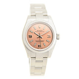 Rolex Lady Oyster Perpetual 26 Pink Dial Stainless Steel Oyster Bracelet Automatic Watch #176200PASO - Watches of America #3