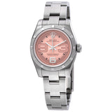 Rolex Lady Oyster Perpetual Pink Dial Maxi Numeral Dial Marker Ladies Watch #176210PMAXI - Watches of America