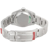 Rolex Lady Oyster Perpetual Silver Maxi Dial Fluted 18k White Gold Bezel Ladies Watch #176234SMAXI - Watches of America #3