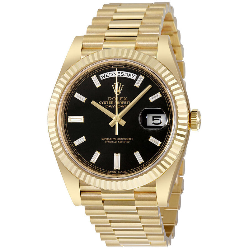 Rolex Oyster Perpetual 18K Yellow Gold Diamond Men's Automatic President Watch #228238BKDP - Watches of America