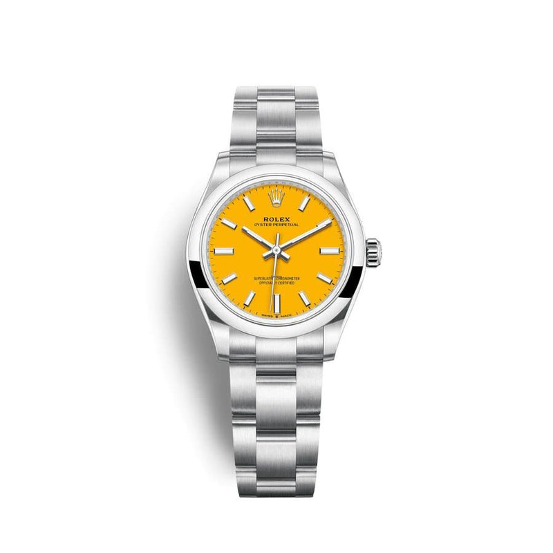Rolex Oyster Perpetual 31 Automatic Chronometer Yellow Dial Ladies Watch #277200YLSO - Watches of America #2