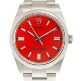 Rolex Oyster Perpetual 36 Automatic Chronometer Coral Red Dial Watch #126000CRLRDSO - Watches of America