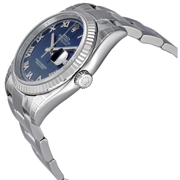 Rolex Oyster Perpetual 36 mm Automatic Blue Dial Stainless Steel Bracelet Ladies Watch #116234BLRO - Watches of America #2