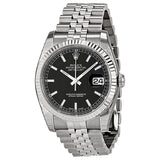 Rolex Oyster Perpetual 36 mm Black Dial Stainless Steel Jubilee Bracelet Automatic Men's Watch #116234BKSJ - Watches of America