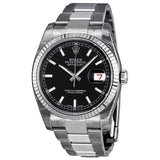 Rolex Oyster Perpetual 36 mm Black Dial Stainless Steel Bracelet Automatic Men's Watch BKSO#116234 - Watches of America