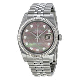Rolex Oyster Perpetual 36 mm Dark Mother of Pearl Dial Stainless Steel Jubilee Bracelet Automatic Men's Watch #116234BKMDJ - Watches of America