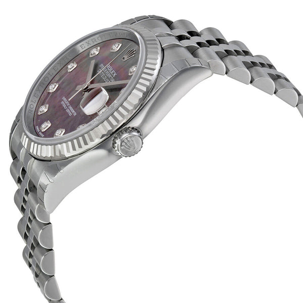 Rolex Oyster Perpetual 36 mm Dark Mother of Pearl Dial Stainless Steel Jubilee Bracelet Automatic Men's Watch #116234BKMDJ - Watches of America #2