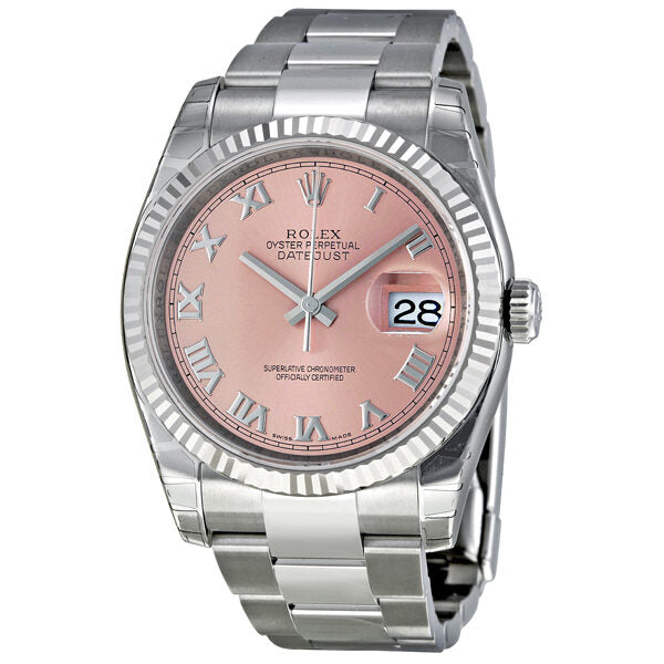 Rolex Oyster Perpetual 36 mm Pink Dial Stainless Steel Bracelet Automatic Men's Watch #116234PRO - Watches of America