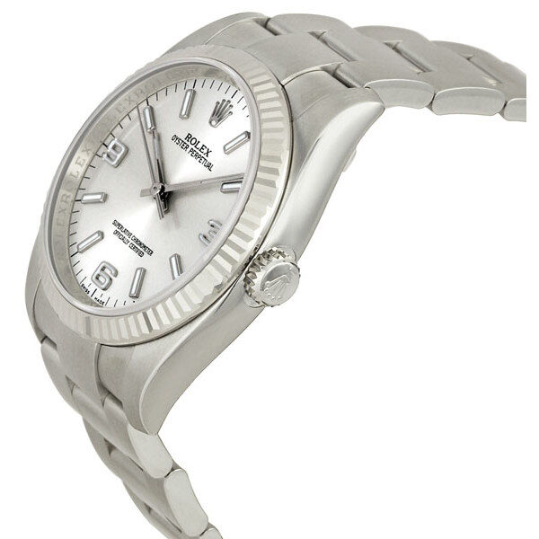 Rolex Oyster Perpetual 36 mm Silver Dial Stainless Steel Bracelet Automatic Men's Watch #116034SASO - Watches of America #2