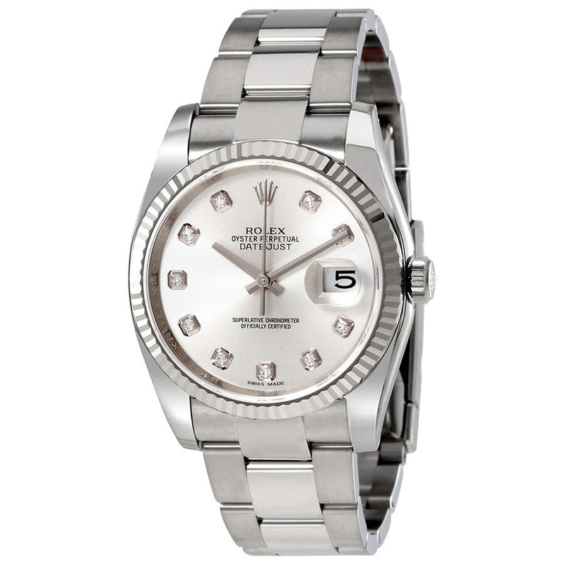 Rolex Oyster Perpetual 36 mm Silver Dial Stainless Steel Bracelet Automatic Men's Watch #116234SDO - Watches of America