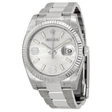 Rolex Oyster Perpetual 36 mm Silver Dial Stainless Steel Bracelet Automatic Watch #116234SJADO - Watches of America
