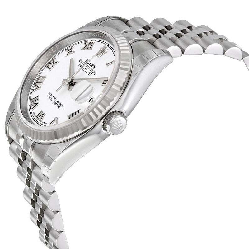 Rolex Oyster Perpetual 36 mm White Dial Stainless Steel Jubilee Bracelet Automatic Men's Watch #116234WRJ - Watches of America #2