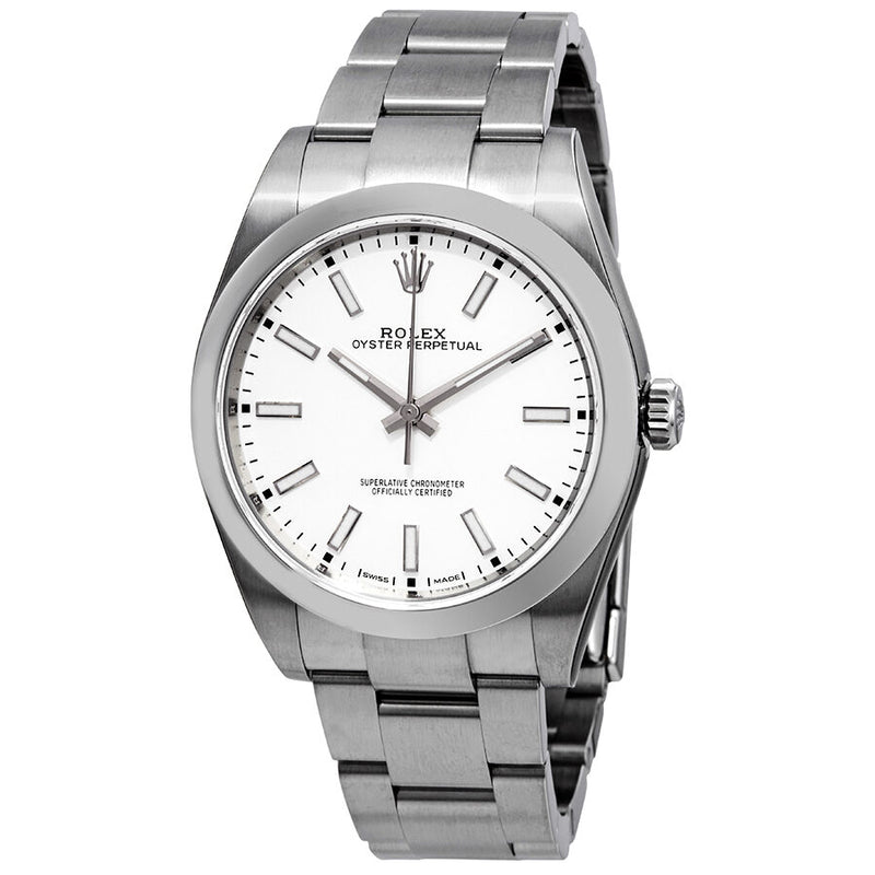 Rolex Oyster Perpetual Automatic White Dial Men's Watch #114300WSO - Watches of America