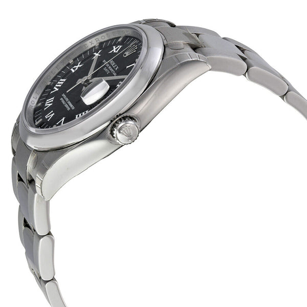 Rolex Oyster Perpetual Date 34 Black Dial Stainless Steel Bracelet Automatic Men's Watch #115200BKRO - Watches of America #2
