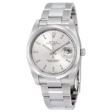 Rolex Oyster Perpetual Date 34 Silver Dial Stainless Steel Bracelet Automatic Men's Watch #115200SSO - Watches of America