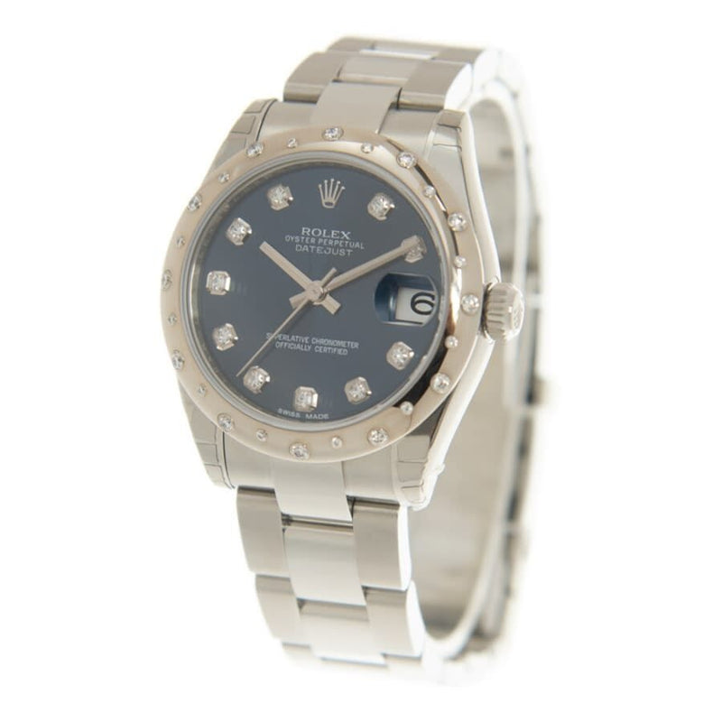 Rolex Oyster Perpetual Datejust 31 Automatic Chronometer Diamond Blue Dial Ladies Watch #178344BLDO - Watches of America #4