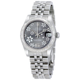 Rolex Oyster Perpetual Datejust 31 Floral Rhodium Dial Stainless Steel Jubilee Bracelet Automatic Ladies Watch #178344RFJ - Watches of America