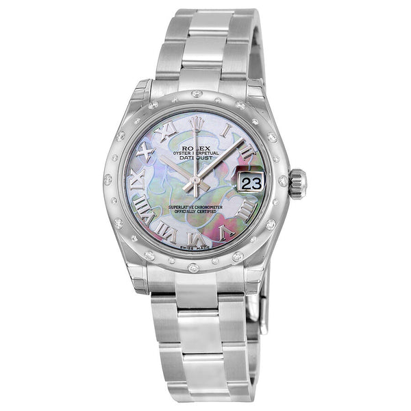 Rolex Oyster Perpetual Datejust 31 Goldust Dream Mother of Pearl Dial Stainless Steel Bracelet Automatic Ladies Watch #178344GDDMRO - Watches of America