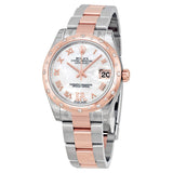 Rolex Oyster Perpetual Datejust 31 Mother of Pearl Dial Stainless Steel and 18K Everose Gold Bracelet Automatic Ladies Watch #178341MRDO - Watches of America