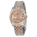 Rolex Oyster Perpetual Datejust 31 Pink Floral Dial Stainless Steel and 18K Everose Gold Jubilee Bracelet Automatic Ladies Watch #178341PFAJ - Watches of America