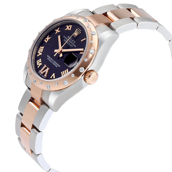 Rolex Oyster Perpetual Datejust 31 Purple Dial Stainless Steel and 18K Everose Gold Bracelet Automatic Ladies Watch #178341PURDO - Watches of America #2