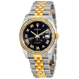 Rolex Oyster Perpetual Datejust 36 Black Dial Stainless Steel and 18K Yellow Gold Jubilee Bracelet Automatic Men's Watch #116243BKJRJ - Watches of America