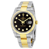 Rolex Oyster Perpetual Datejust 36 Black Dial Stainless Steel and 18K Yellow Gold Bracelet Automatic Men's Watch #116233BKDO - Watches of America